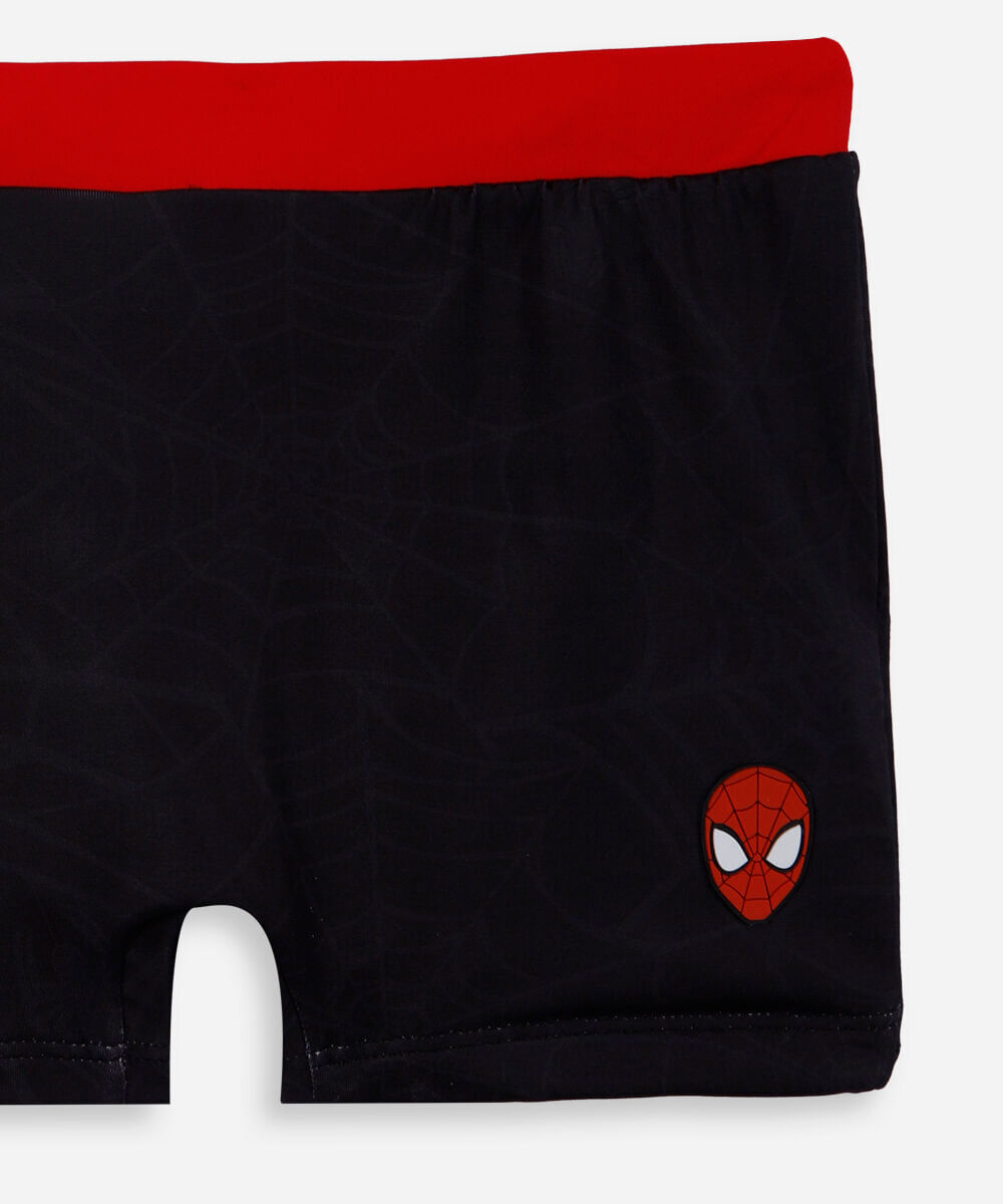 sunga boxer infantil homem aranha preta