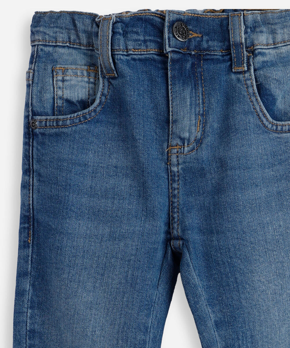 calça skinny infantil jeans azul