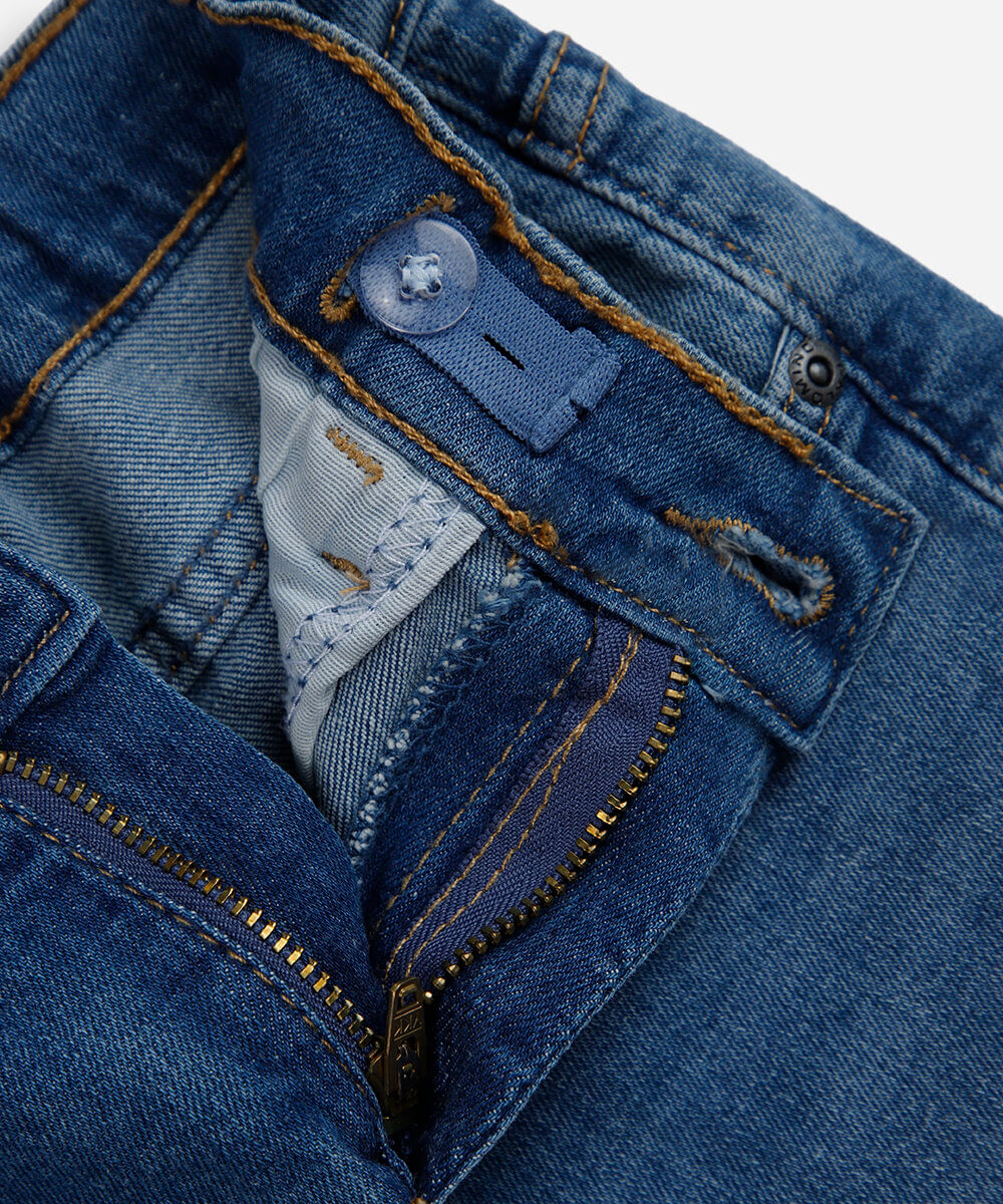 calça skinny infantil jeans azul