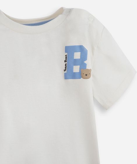 conjunto infantil em algodão azul