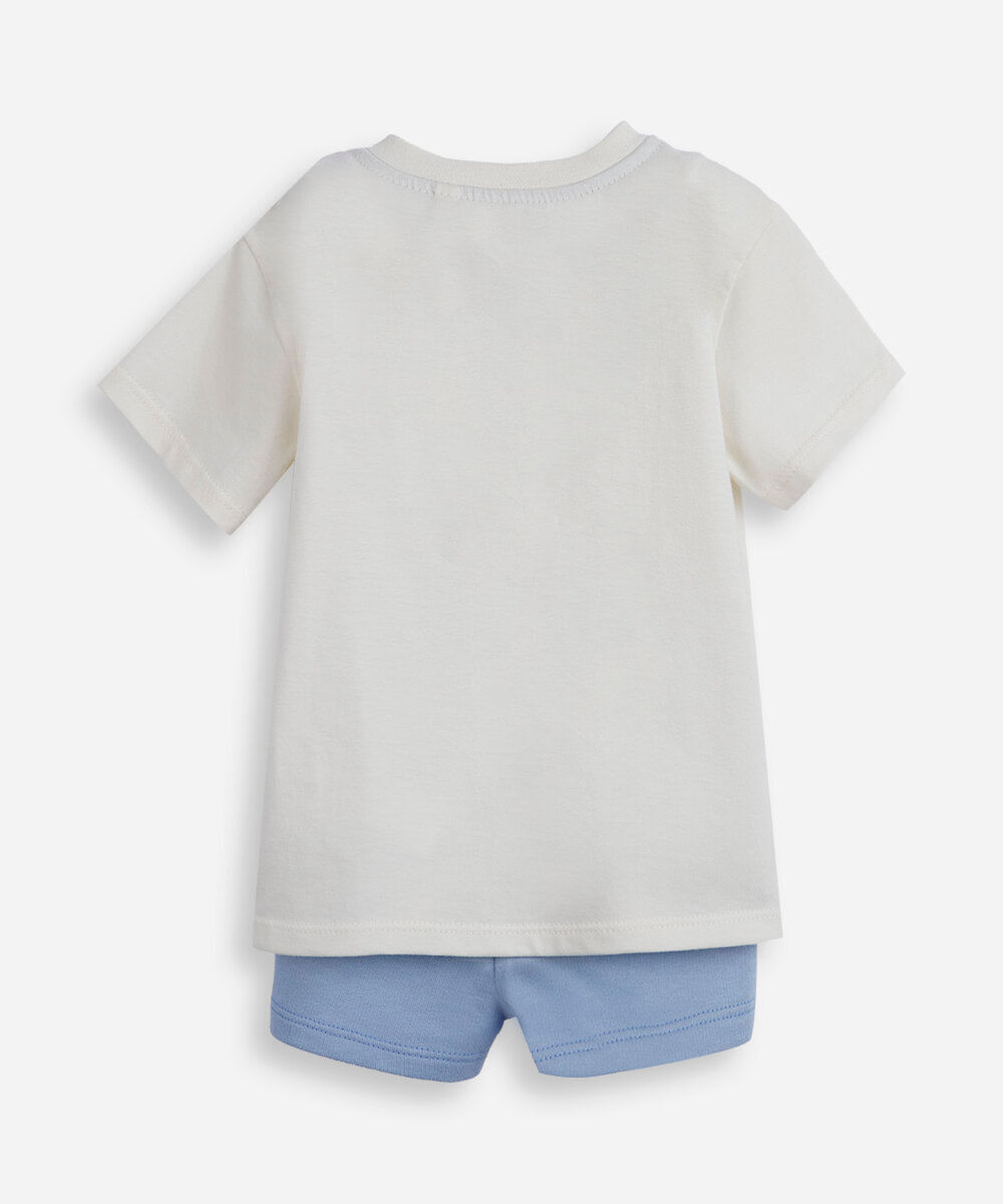 conjunto infantil em algodão azul