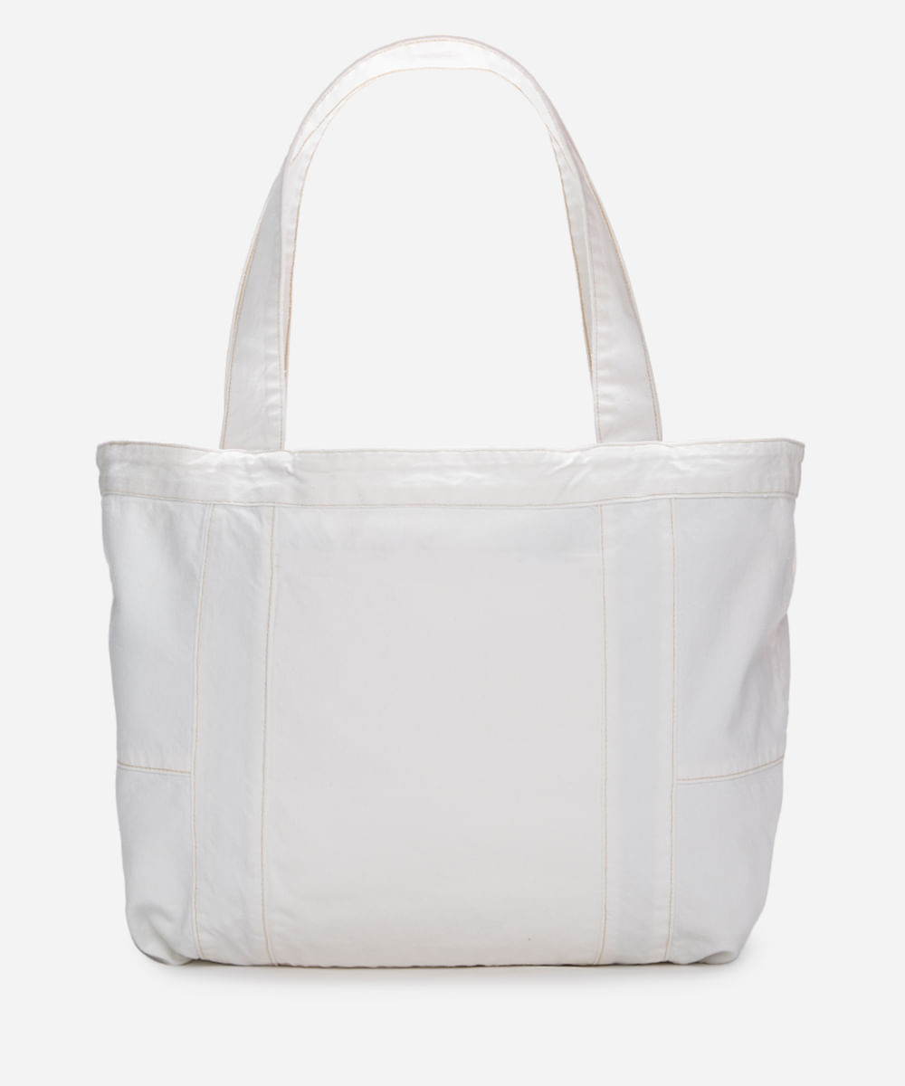 bolsa shopper de sarja off white