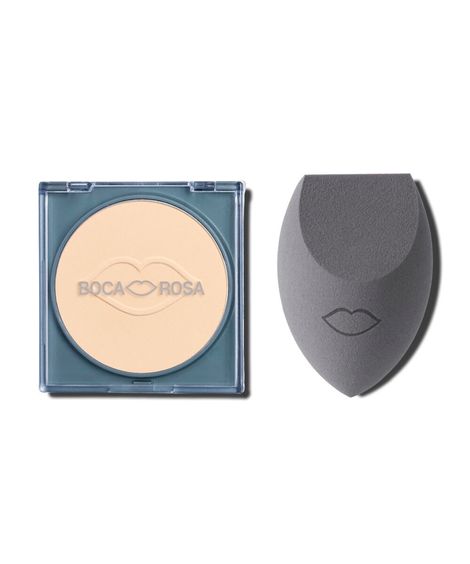 kit boca rosa esponja e pó translúcido cuscuz