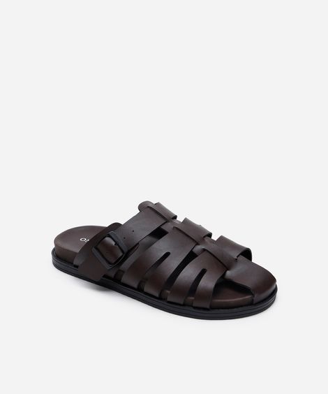 mule clog anatômica com recortes oneself marrom