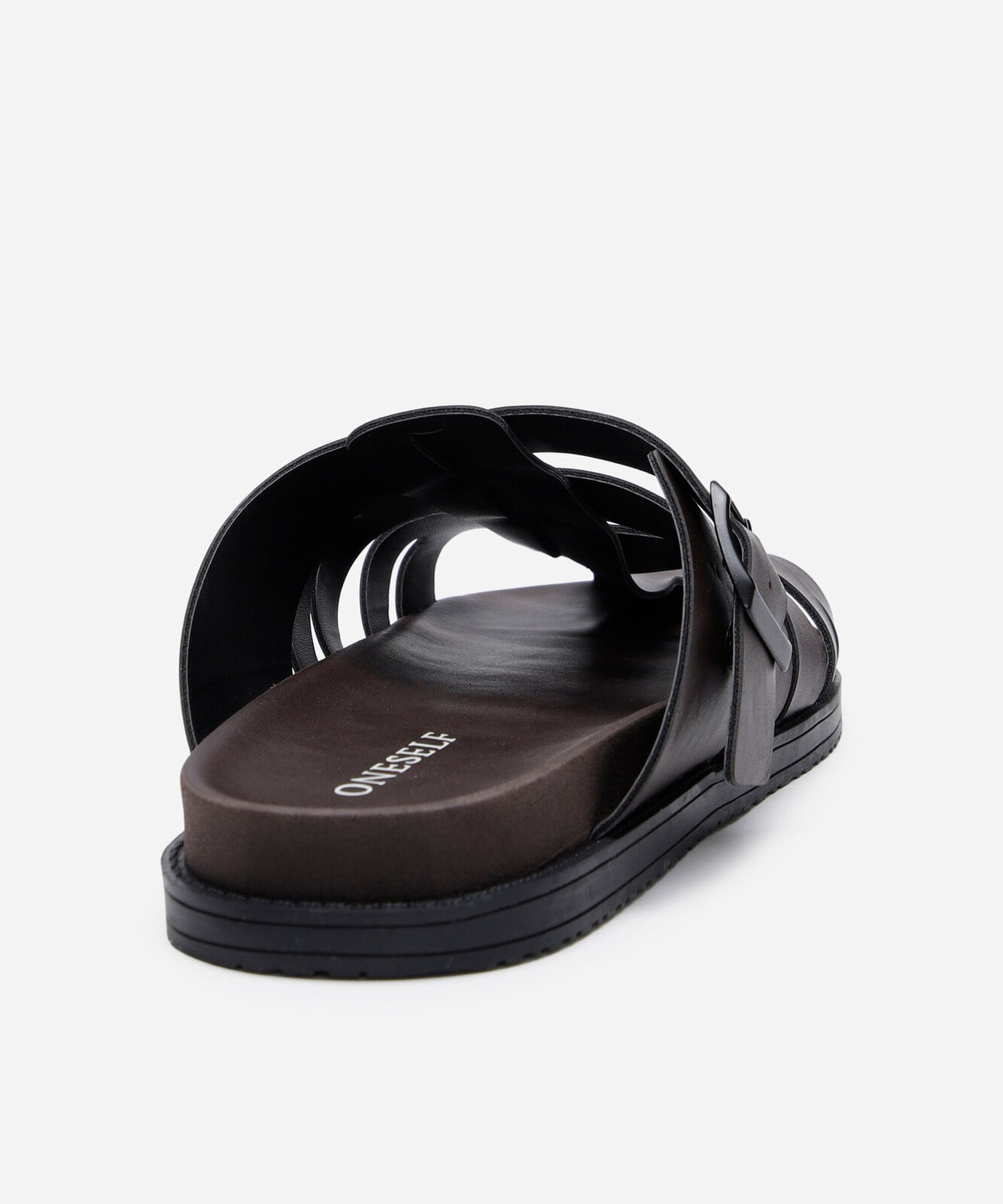 mule clog anatômica com recortes oneself marrom