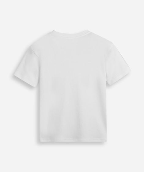 camiseta infantil de algodão peruano off white