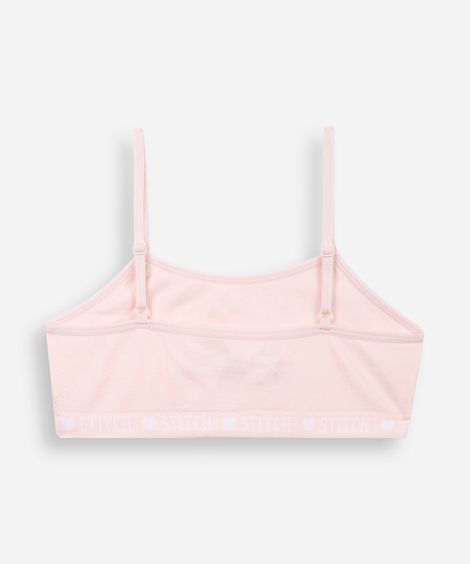 kit com 2 tops faixa infantil stitch colorido