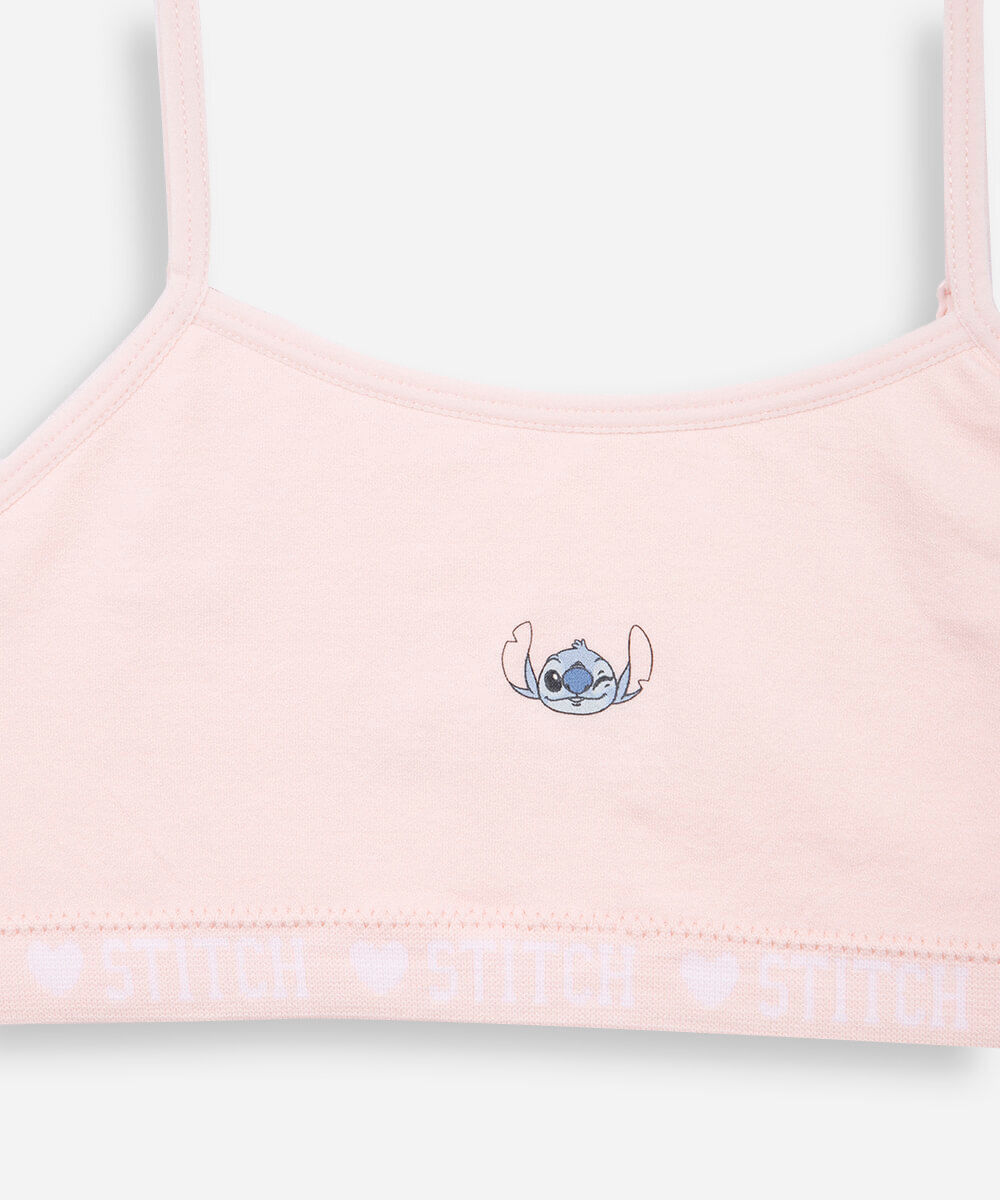 kit com 2 tops faixa infantil stitch colorido