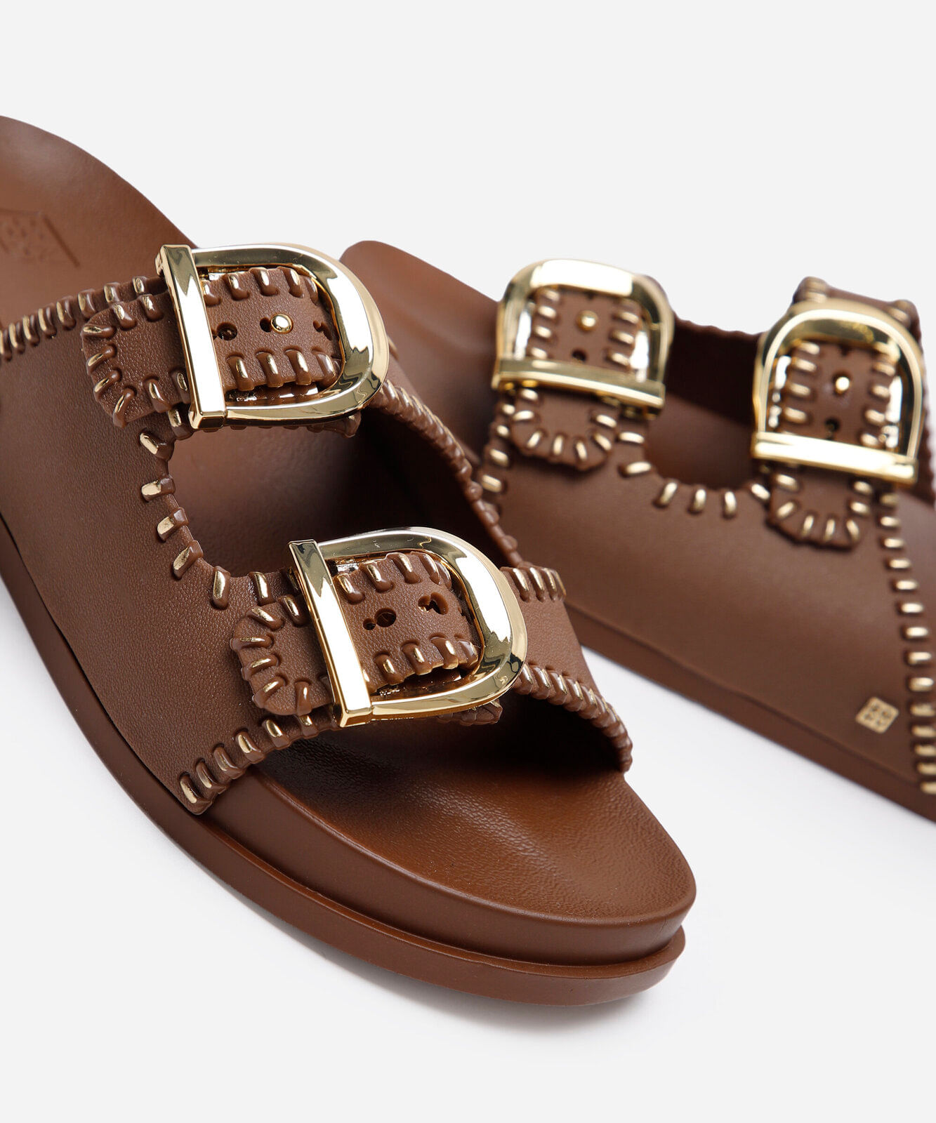 rasteira feminina slide fire zaxy marrom
