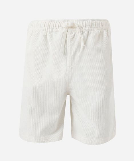 bermuda juvenil em veludo cotelê  off white