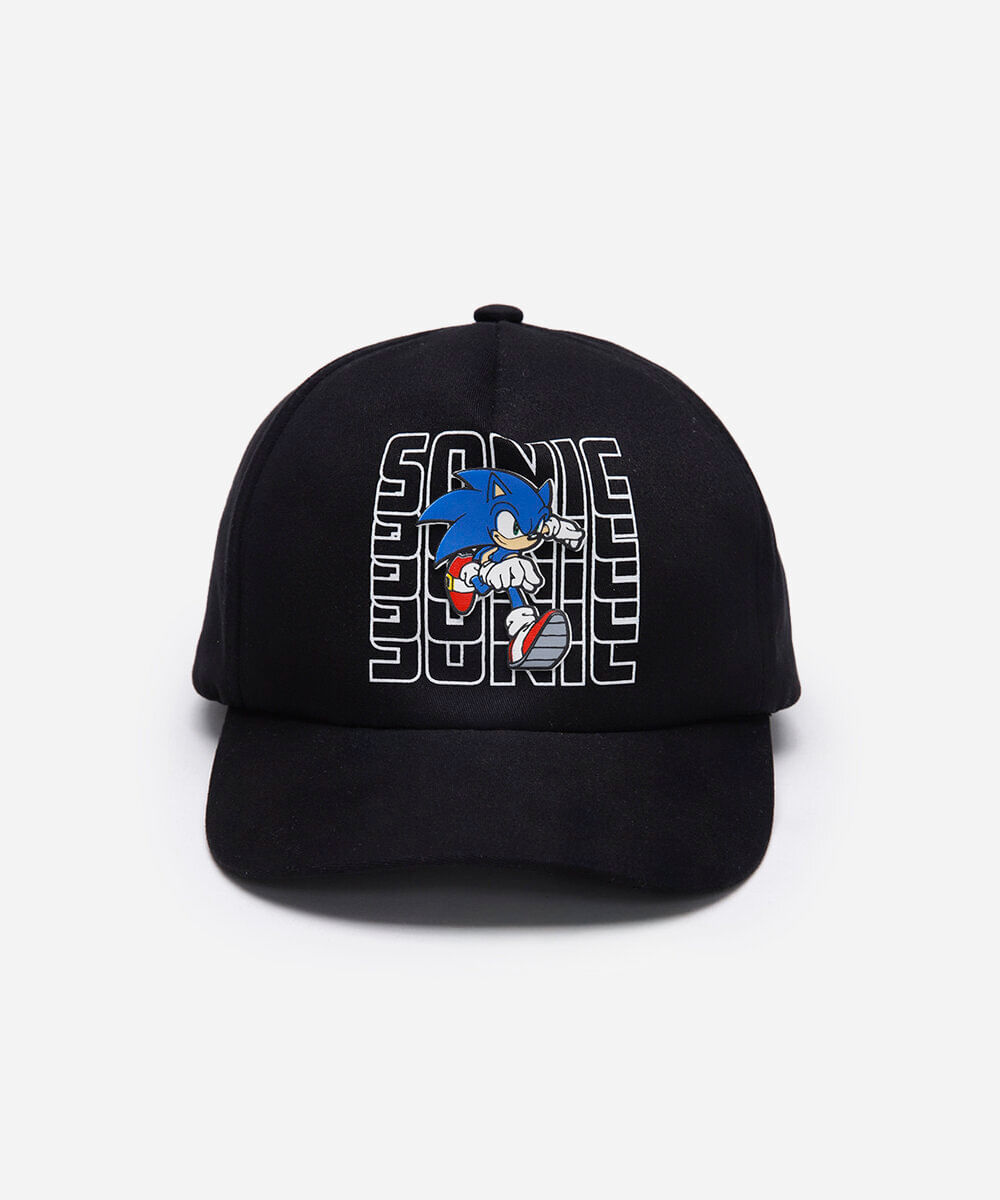 boné infantil aba reta sonic preto