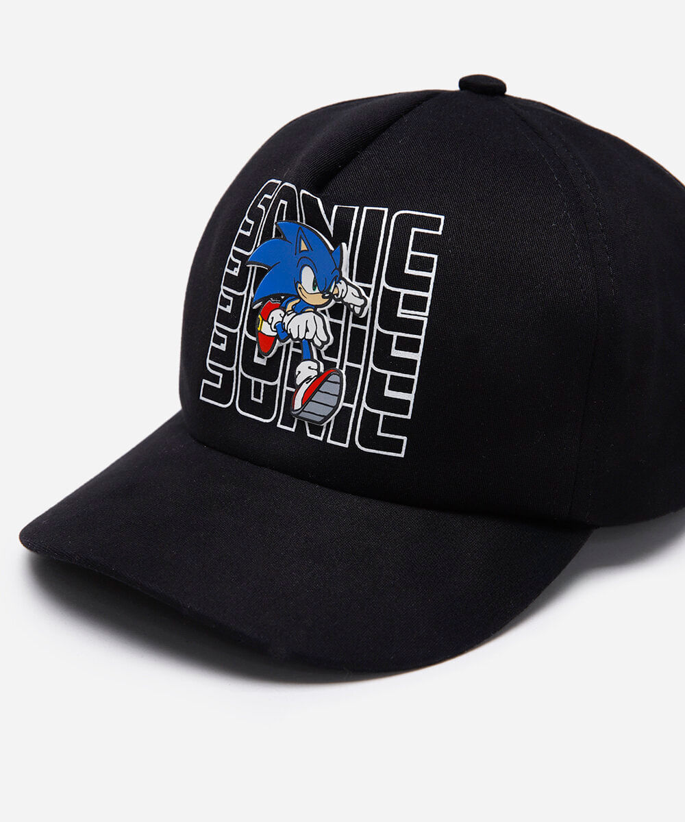 boné infantil aba reta sonic preto