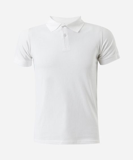 polo juvenil básica off white