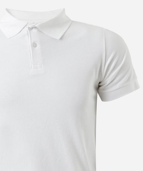 polo juvenil básica off white