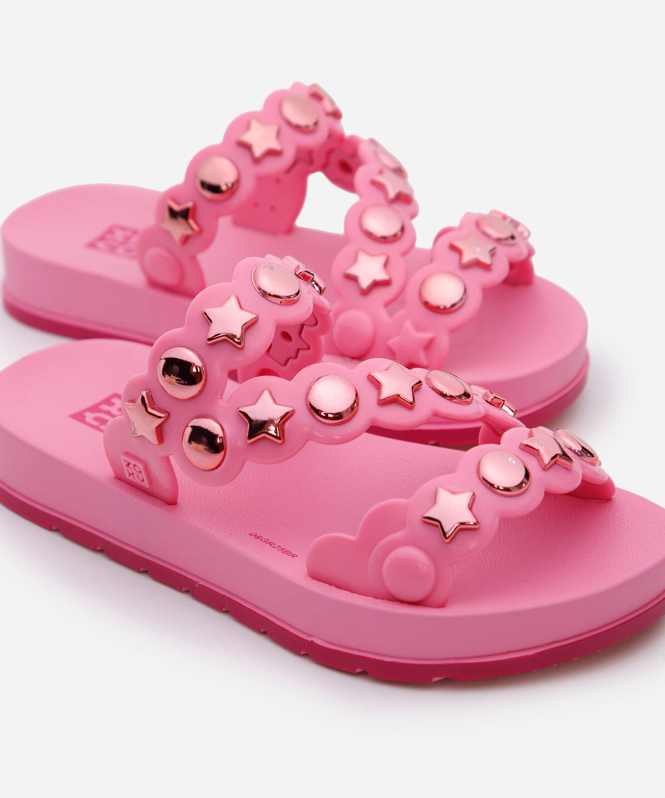 chinelo slide infantil spot zaxy com estrelas rosa