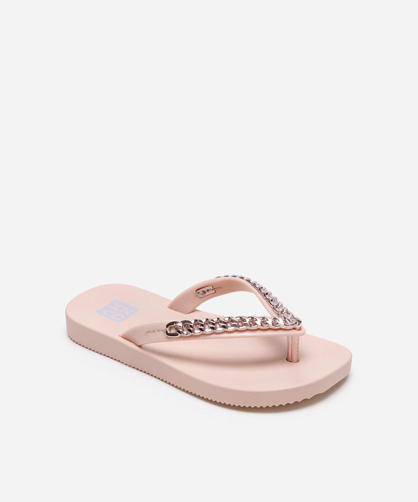 chinelo infantil com corrente zaxy grendene bege