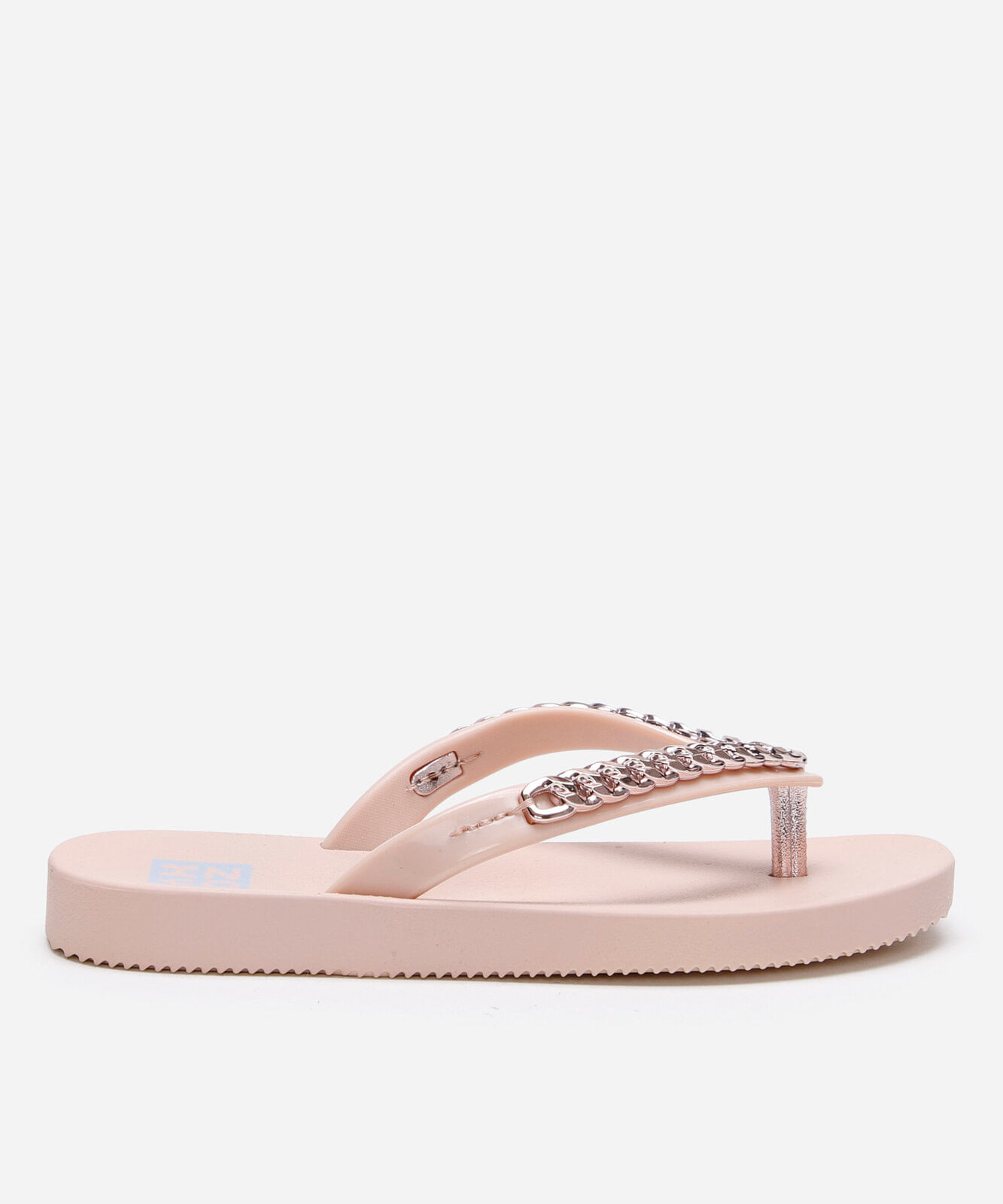 chinelo infantil com corrente zaxy grendene bege