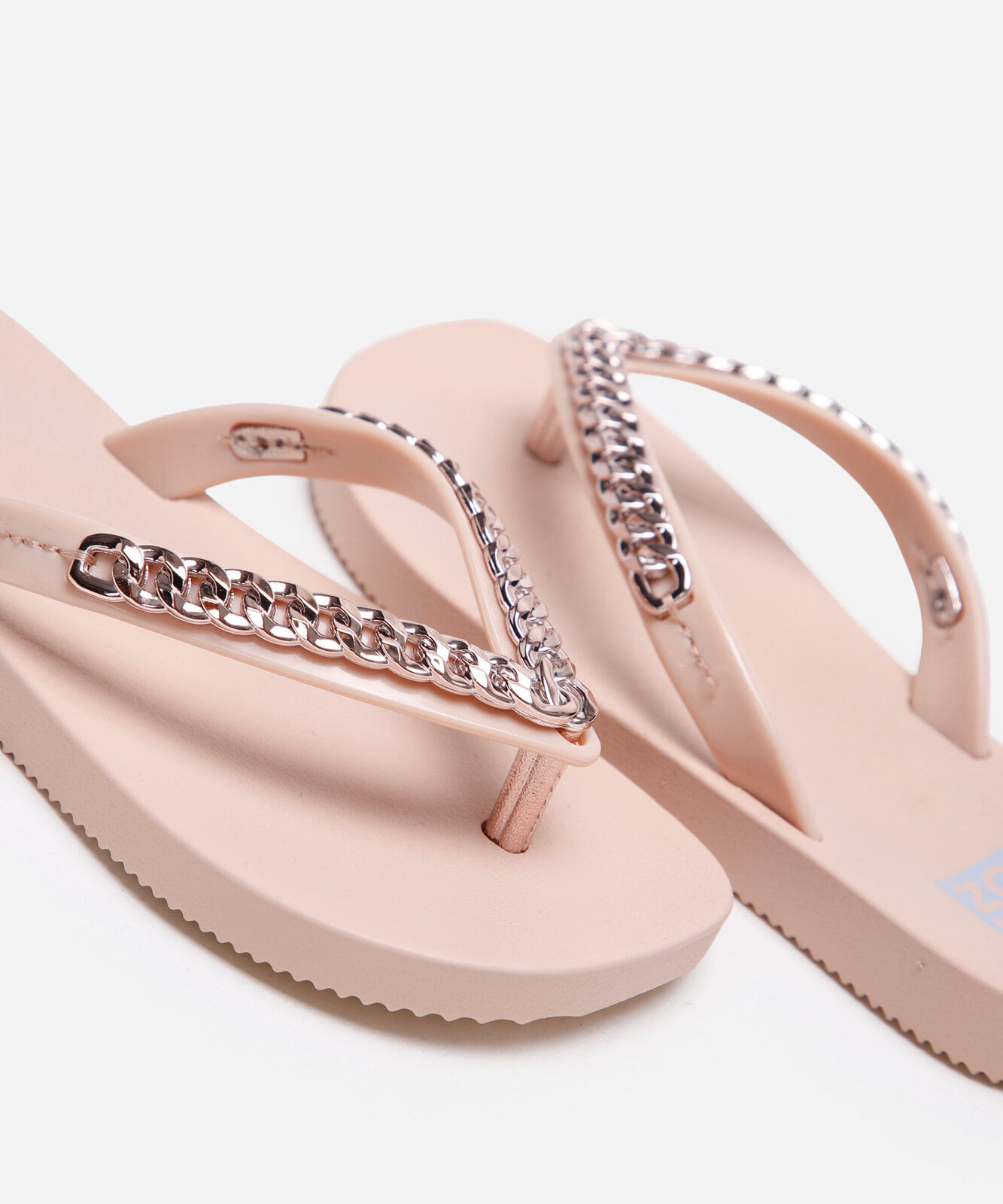 chinelo infantil com corrente zaxy grendene bege