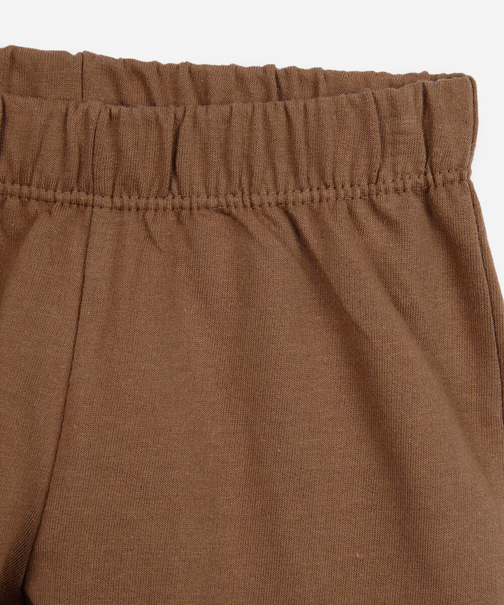 conjunto curto infantil de algodão patrulha canina bege