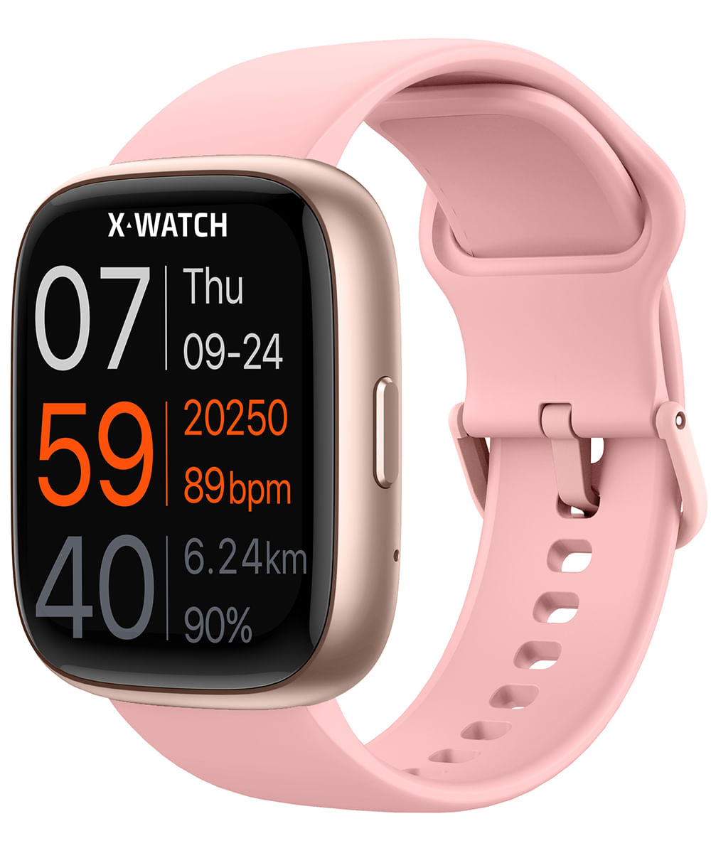 smartwatch feminino x watch xswuqpi006apxrx rosa