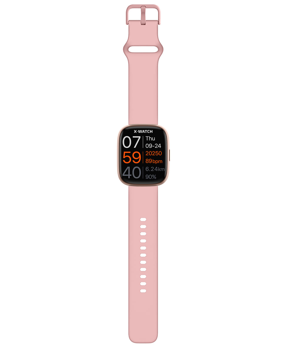 smartwatch feminino x watch xswuqpi006apxrx rosa