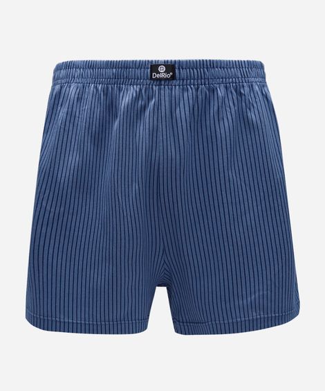 cueca samba canção de algodão listrada delrio azul