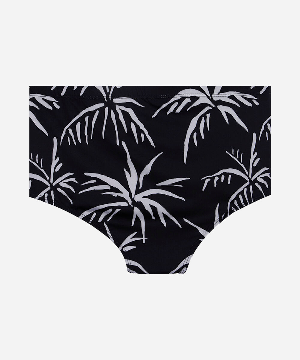 sunga masculina estampada preto