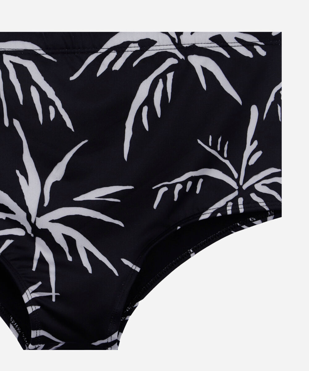 sunga masculina estampada preto