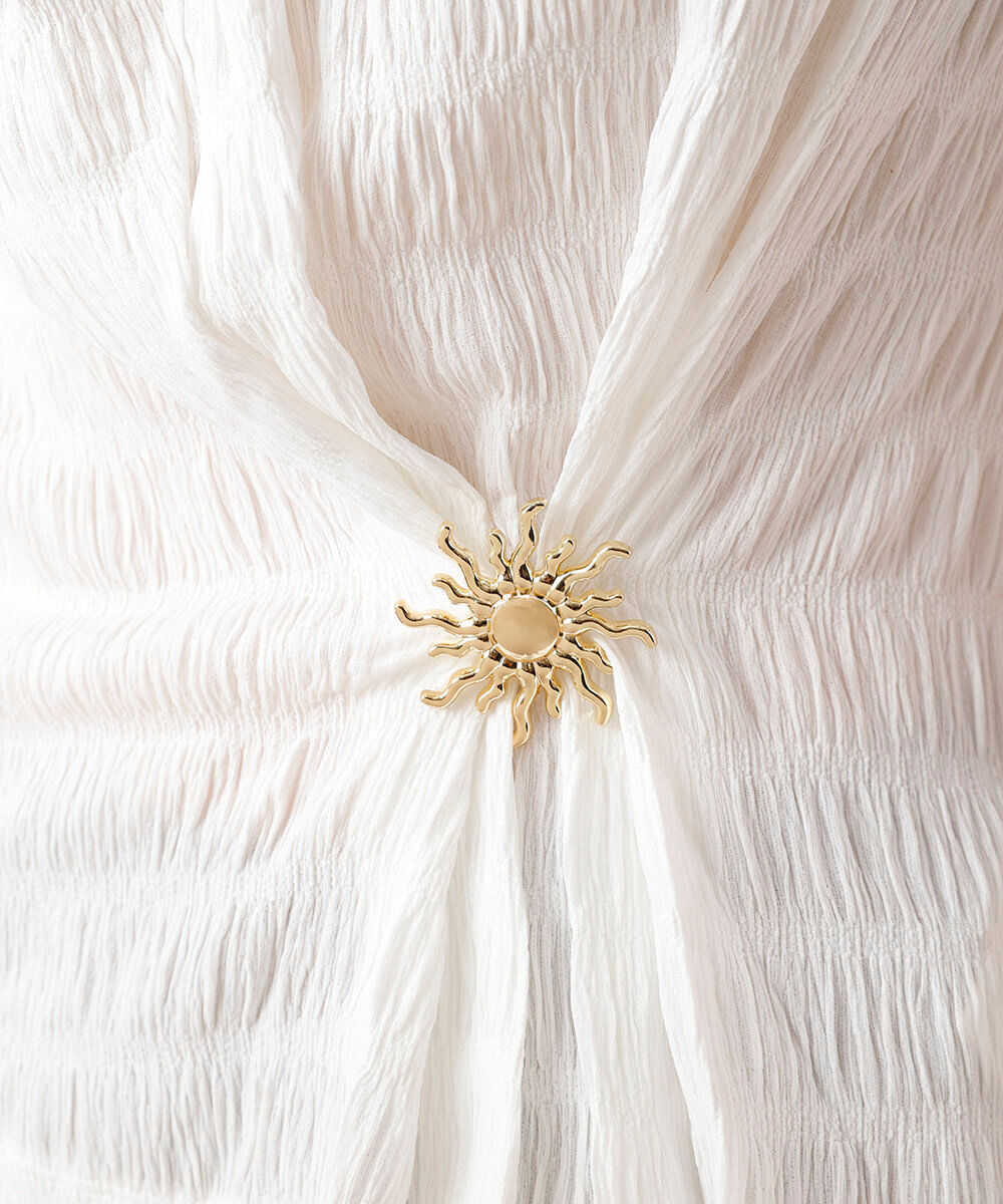 regata feminina texturizada com aviamento off white