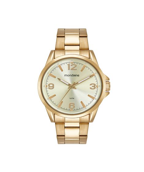 kit relógio masculino mondaine analógico 99807gpmvde5kc dourado