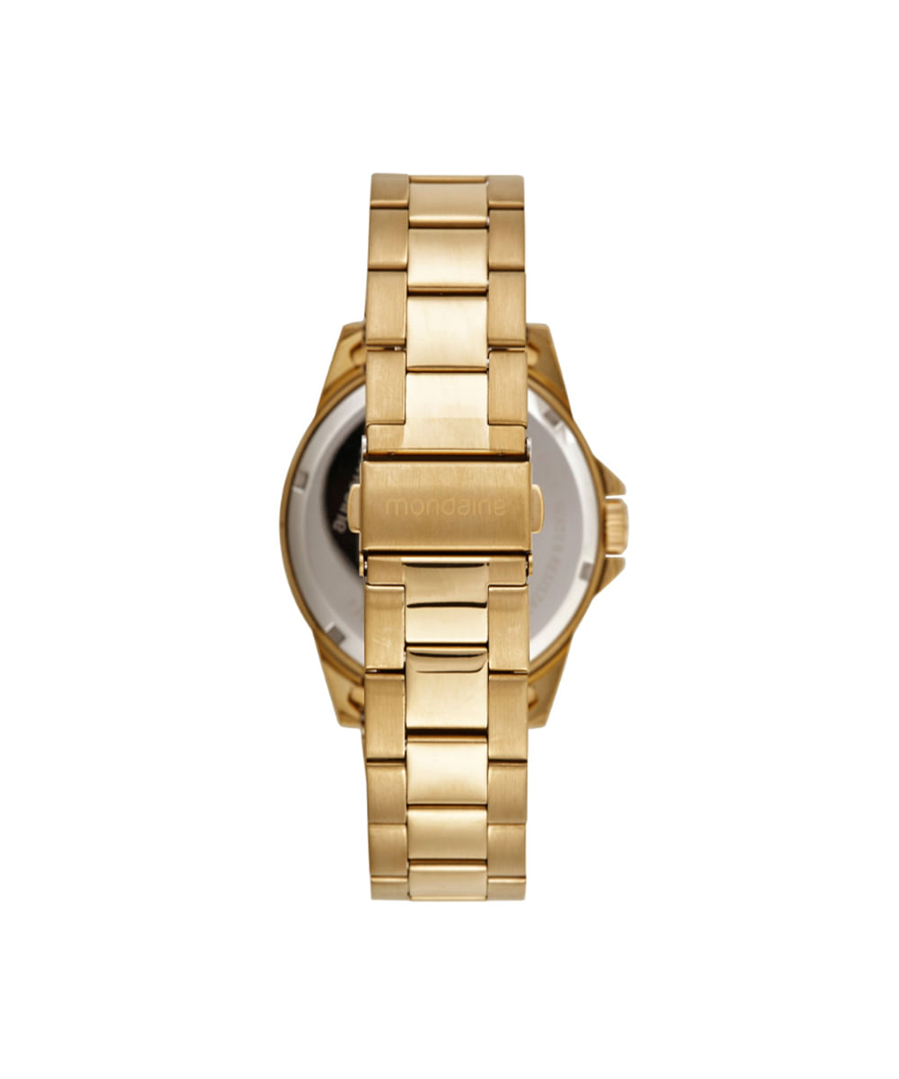 kit relógio masculino mondaine analógico 99807gpmvde5kc dourado