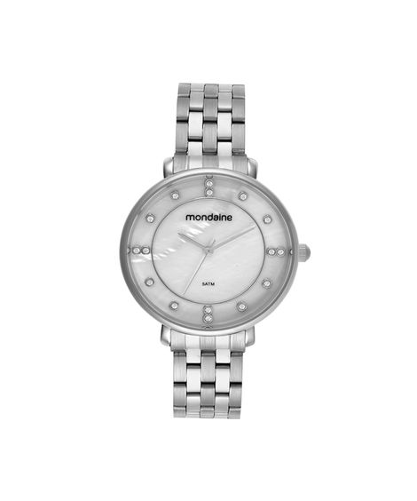 kit relógio feminino mondaine analógico 32834l0mkne2k1 prateado