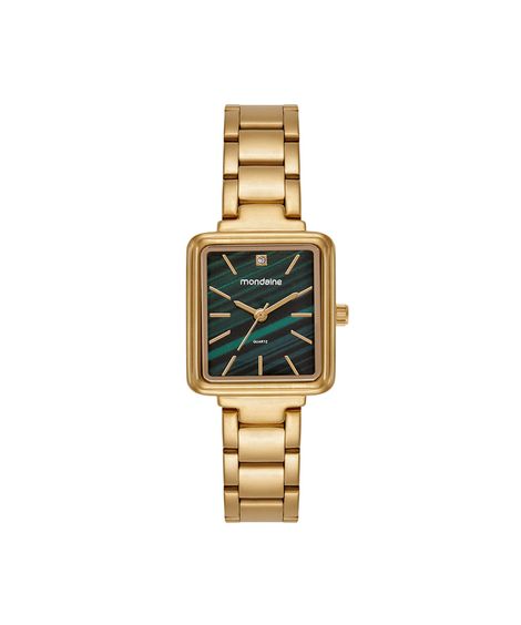 kit relógio feminino mondaine analógico 99838lpmkde1k1 dourado