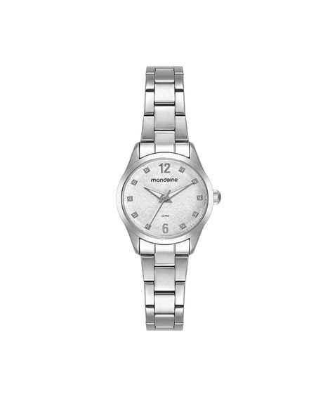 kit relógio feminino mondaine analógico 99803l0mkne2k1 prateado