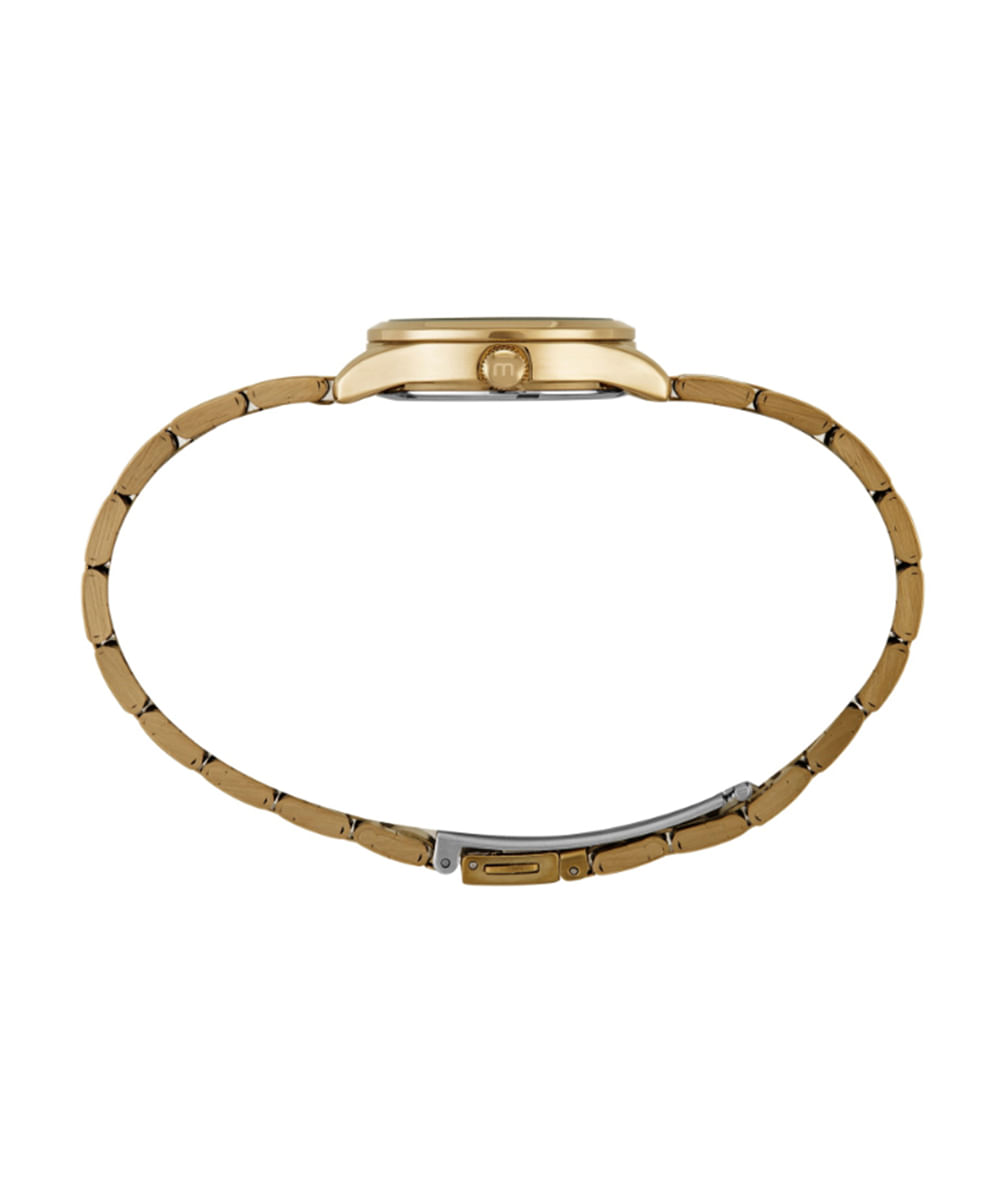kit relógio feminino mondaine analógico 99803lpmkde1k1 dourado