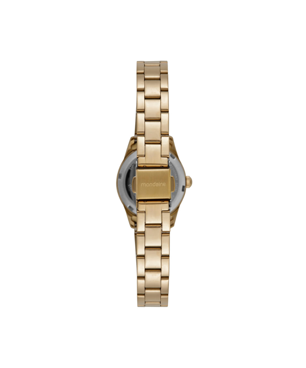 kit relógio feminino mondaine analógico 99803lpmkde1k1 dourado