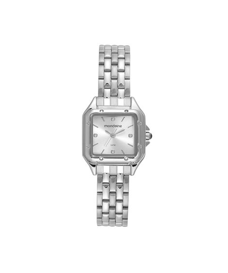 kit relógio feminino mondaine analógico 32777l0mvne2ka prateado