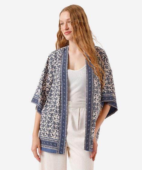 kimono feminino floral colorido