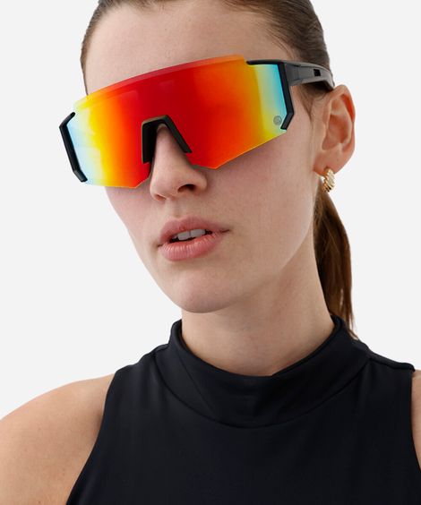 óculos de sol esportivo unissex preto