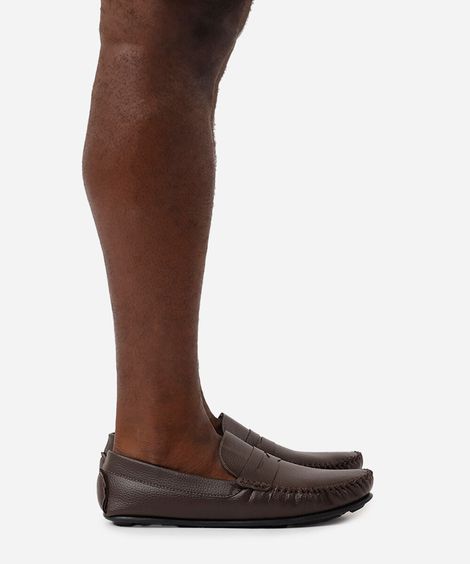 mocassim com recorte oneself marrom