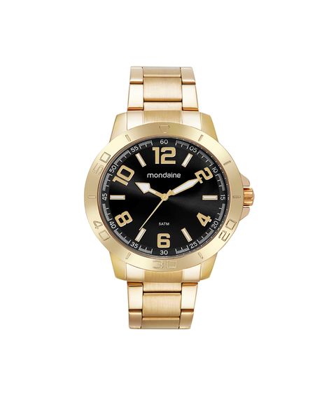 kit relógio masculino mondaine analógico 99696gpmvde2ka dourado