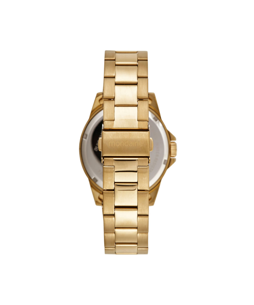 kit relógio masculino mondaine analógico 99807gpmvde4kc dourado