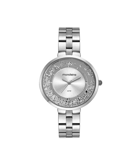 relógio feminino mondaine analógico 32585l0mvne2 prateado