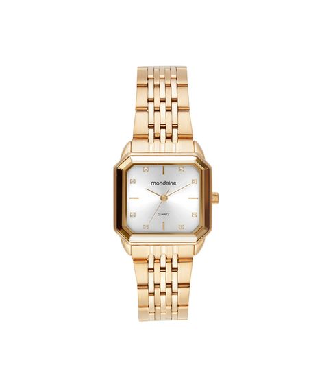kit relógio feminino mondaine analógico 32872lpmkde1k1 dourado