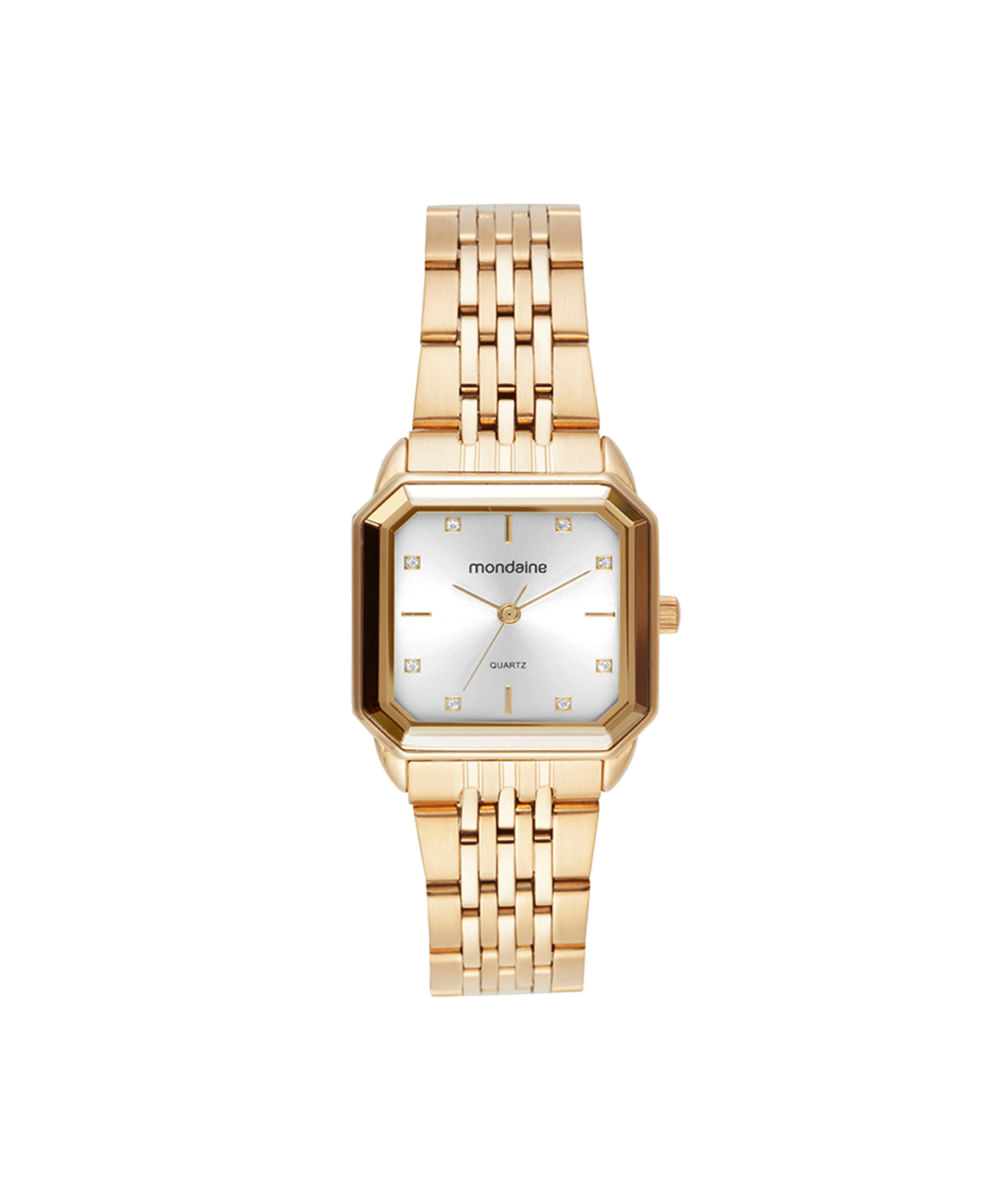 kit relógio feminino mondaine analógico 32872lpmkde1k1 dourado