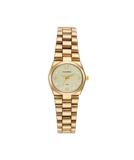 kit relógio feminino mondaine analógico 32871lpmkde1k1 dourado