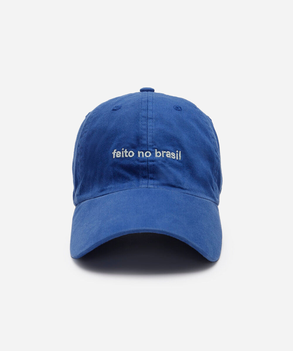 bone masculino aba curva feito no brasil azul