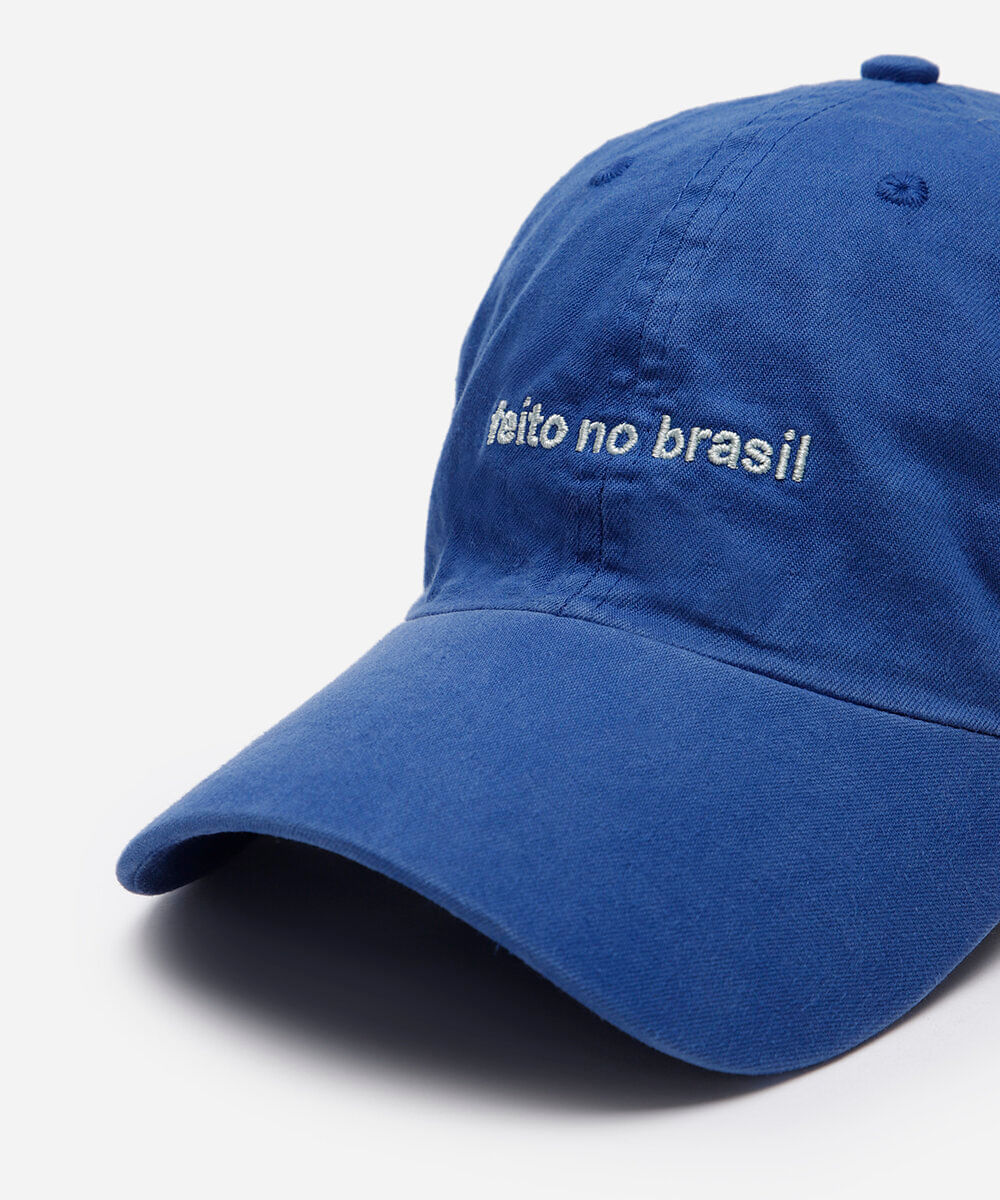 bone masculino aba curva feito no brasil azul
