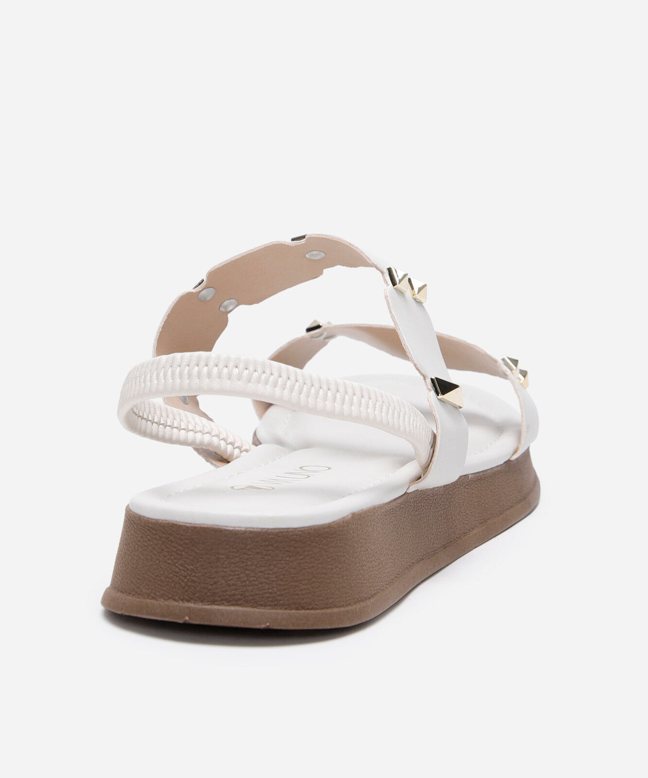 rasteirinha flatform com tachas via uno off white
