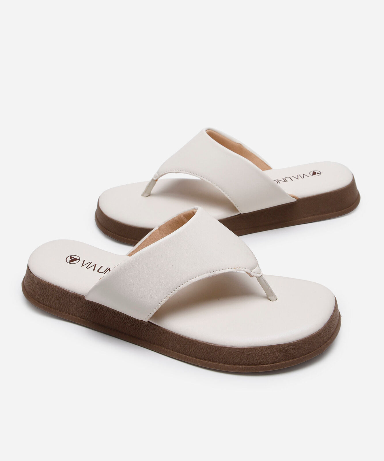 rasteirinha flatform via uno off white